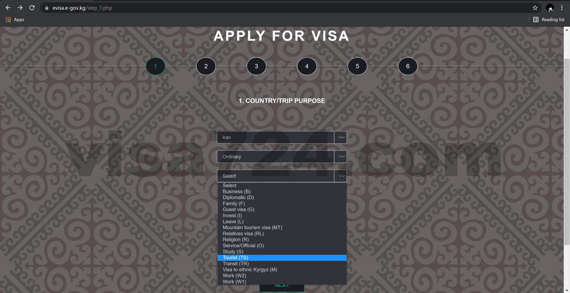 آموزش ثبت درخواست ویزای توریستی قرقیزستان