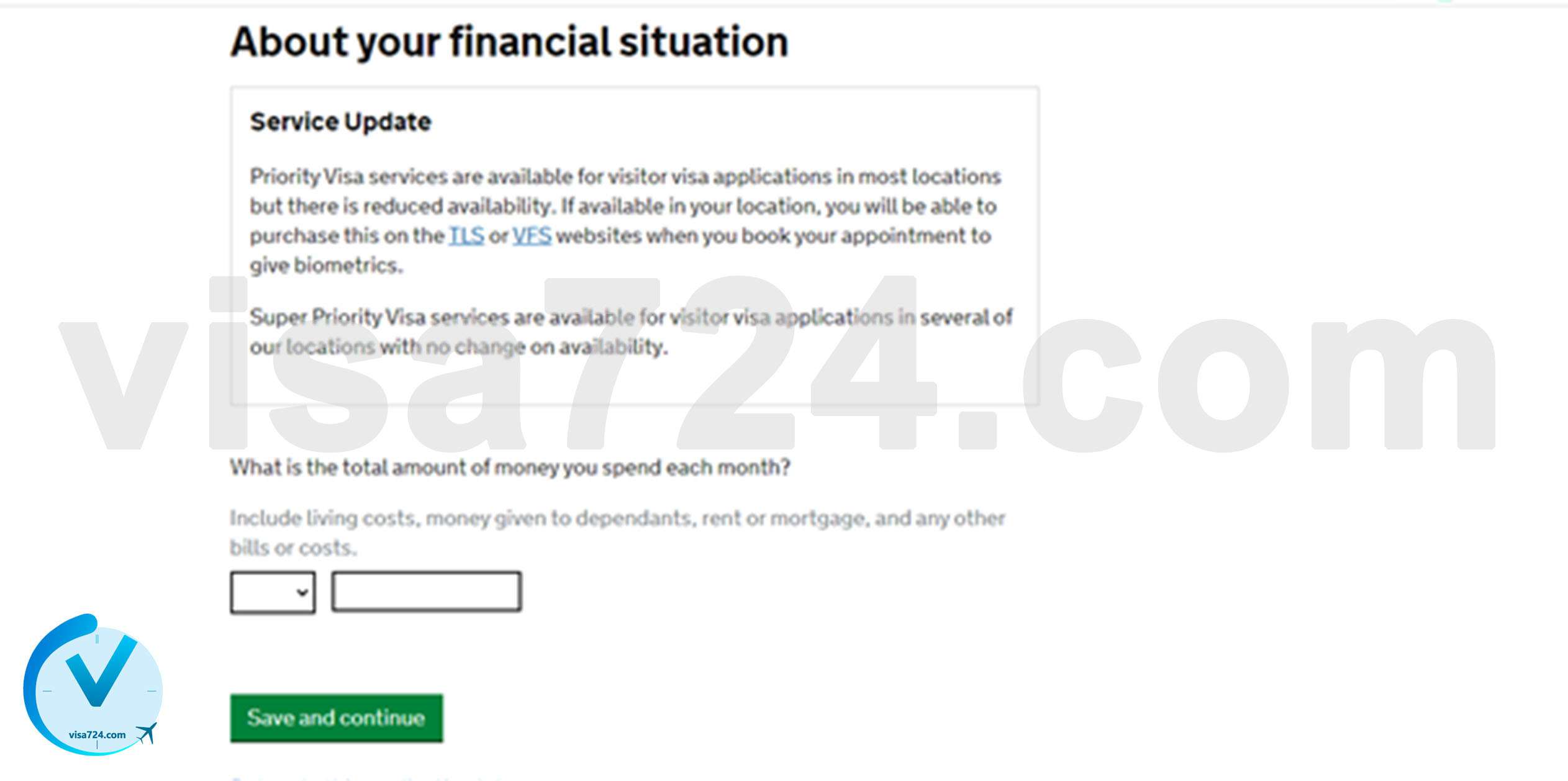 اطلاعات وضعیت مالی ویزا 724