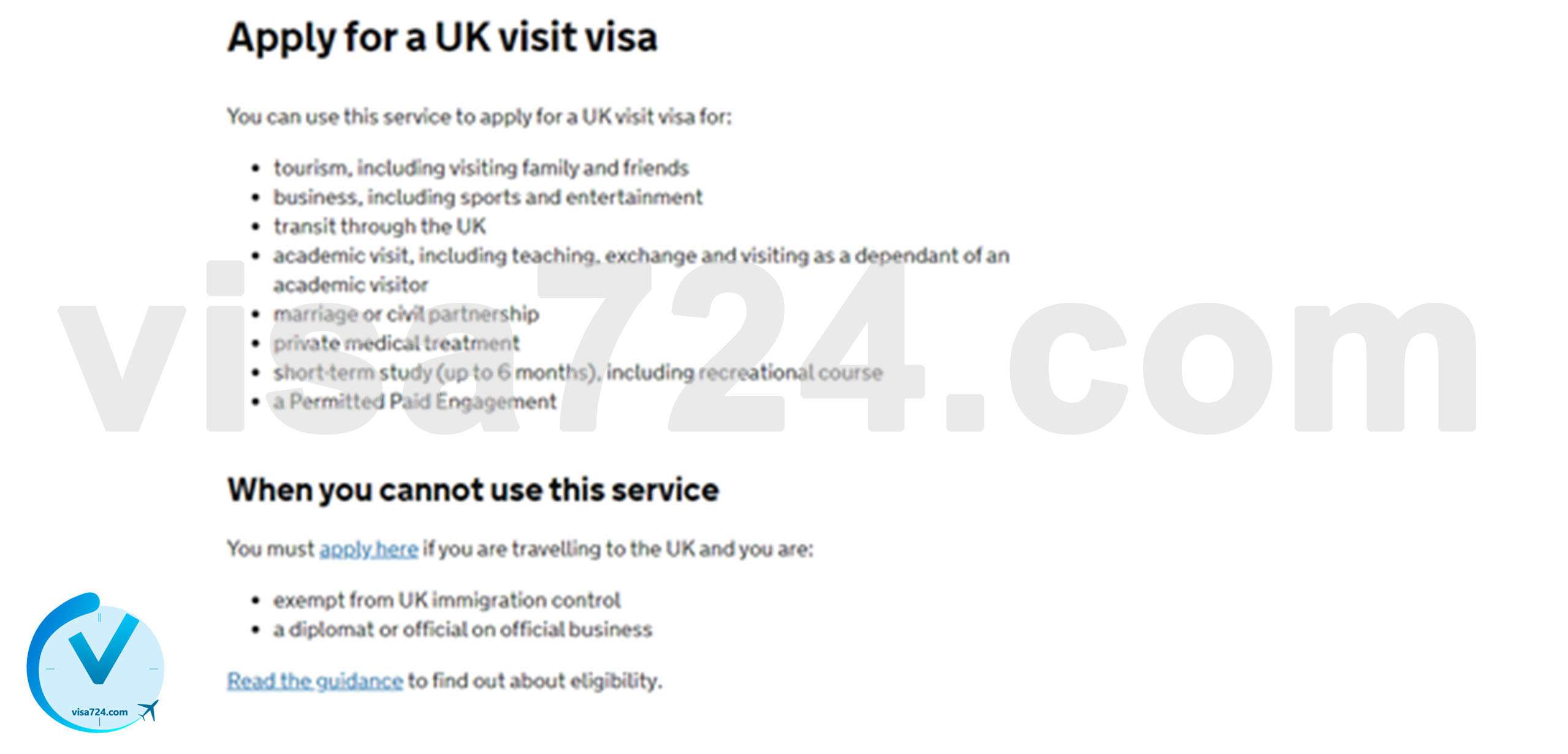 شرایط درخواست ویزای توریستی انگلیس