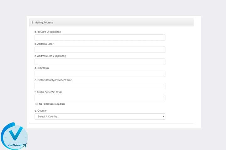 ثبت آدرس ویزا724
